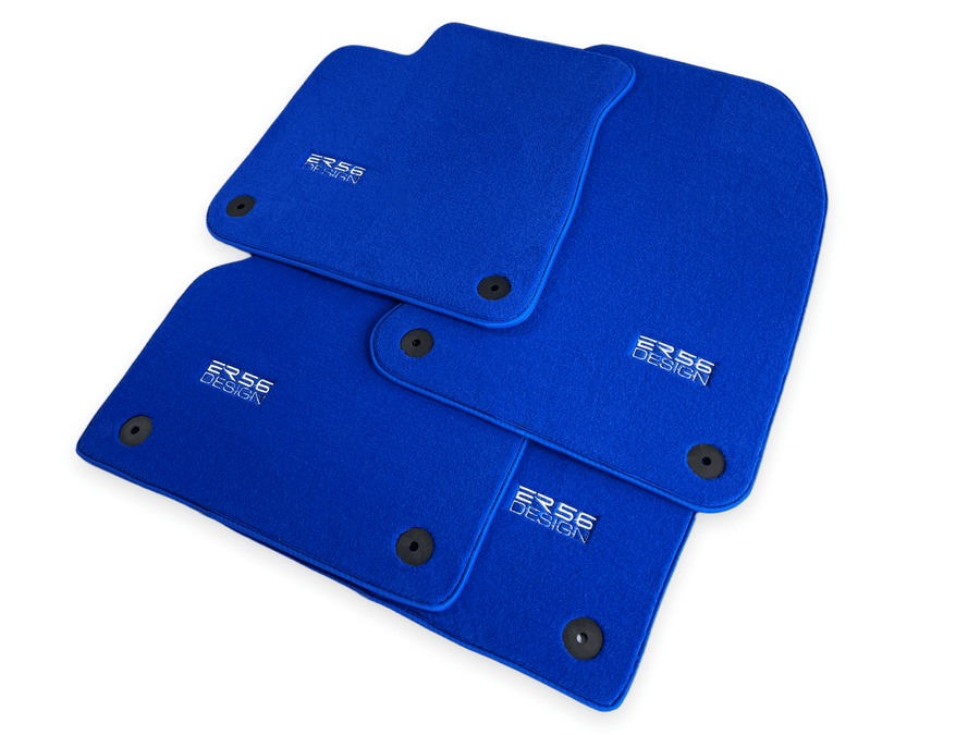 Blue Floor Mats for Audi A3 - Convertible (2014-2020) | ER56 Design - AutoWin