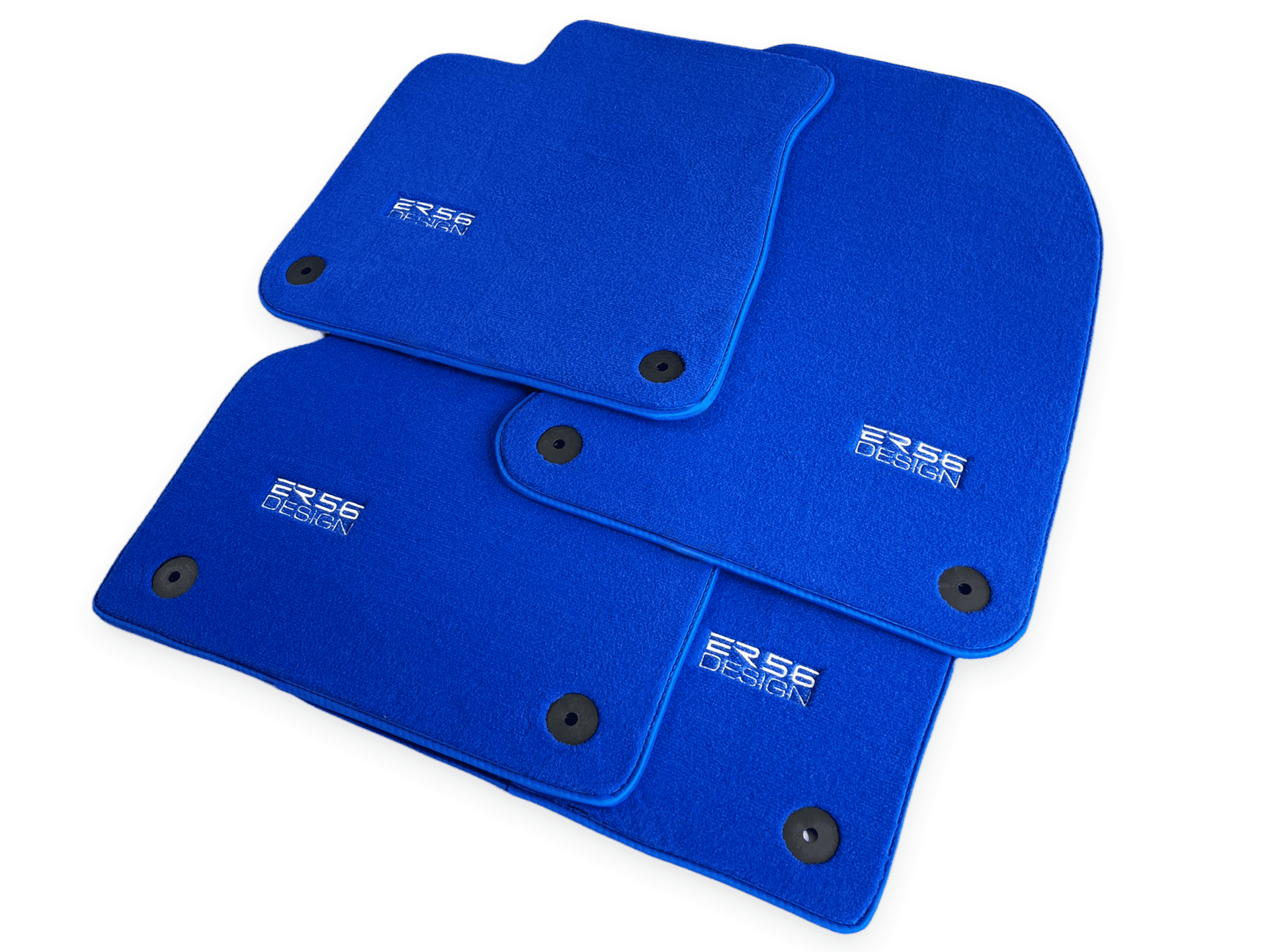 Blue Floor Mats for Audi A4 - B7 Convertible (2006-2009) | ER56 Design - AutoWin