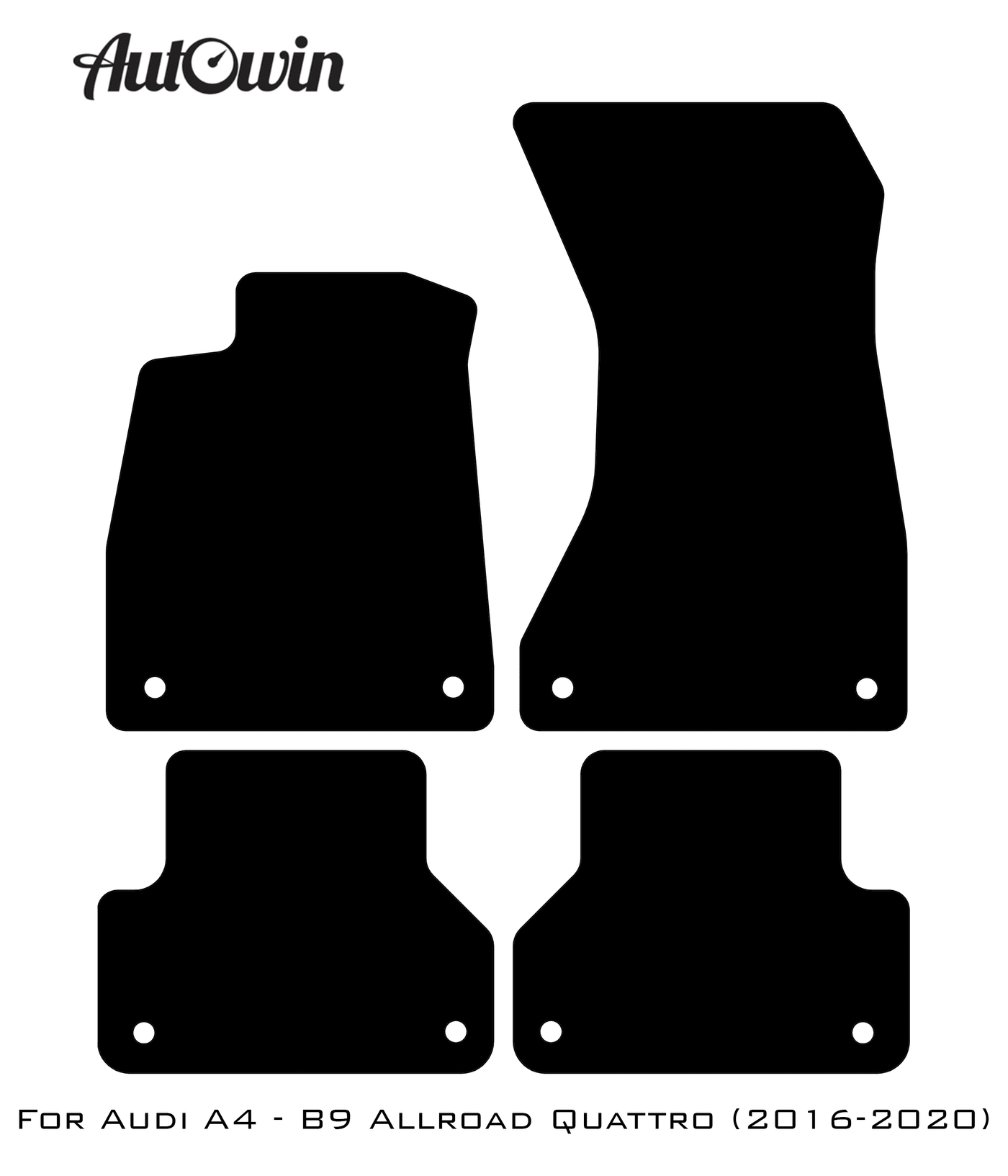 Blue Floor Mats for Audi A4 - B9 Allroad Quattro (2016-2020) | ER56 Design - AutoWin