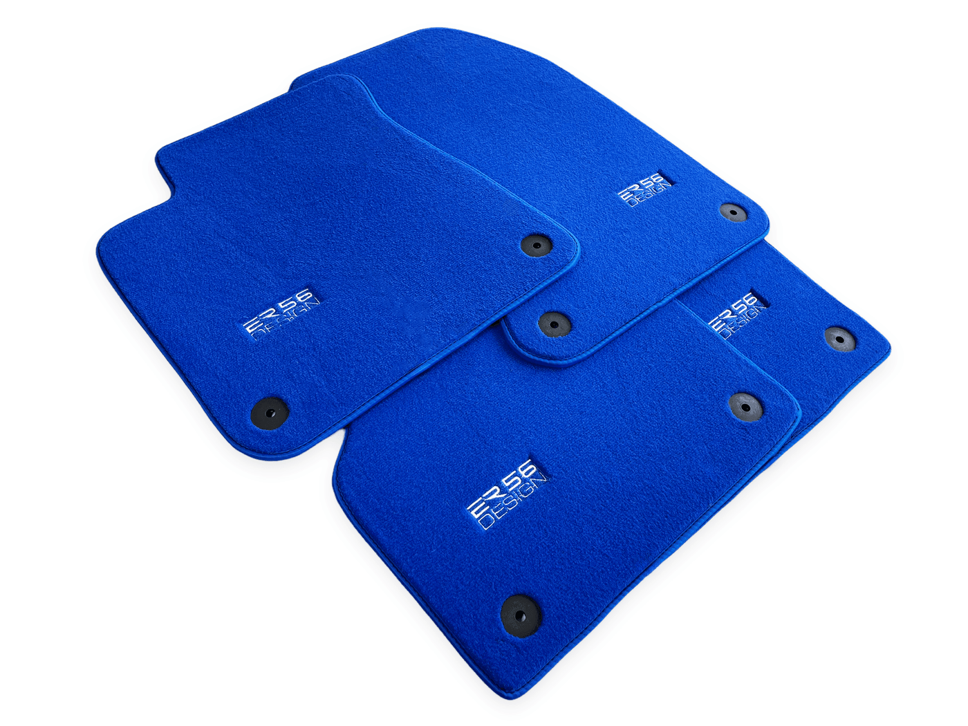 Blue Floor Mats for Audi A4 - B9 Sedan (2015-2018) | ER56 Design - AutoWin