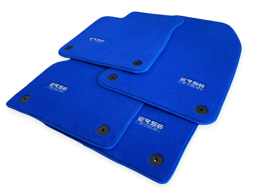 Blue Floor Mats for Audi Q7 4M (2019-2023) | ER56 Design - AutoWin