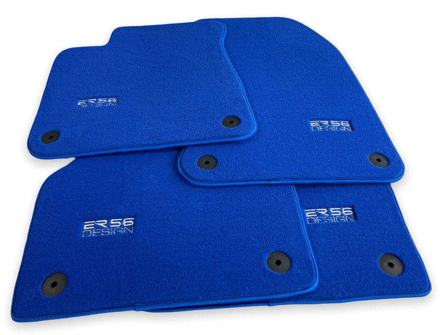 Blue Floor Mats for Audi Q7 4M (2019-2023) | ER56 Design - AutoWin