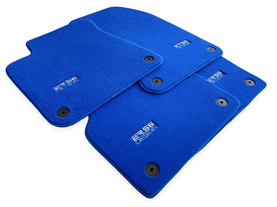 Blue Floor Mats for Audi Q7 4M (2019-2023) | ER56 Design - AutoWin