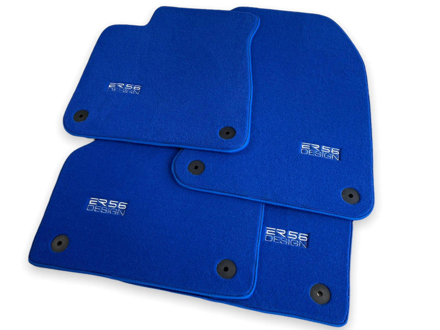 Blue Floor Mats for Audi Q7 4M (2019-2023) | ER56 Design - AutoWin