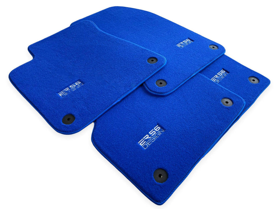 Blue Floor Mats for Audi Q7 4M (2019-2023) | ER56 Design - AutoWin