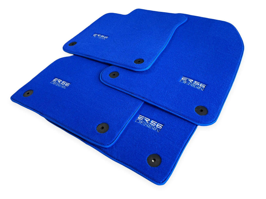 Blue Floor Mats for Audi Q7 4M (2019-2023) | ER56 Design - AutoWin