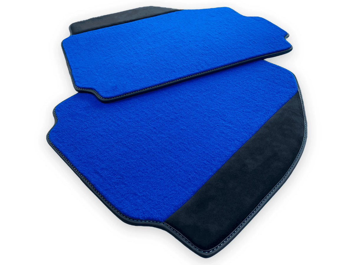 Blue Floor Mats For Ferrari 458 Speciale 2012-2015 Alcantara Leather