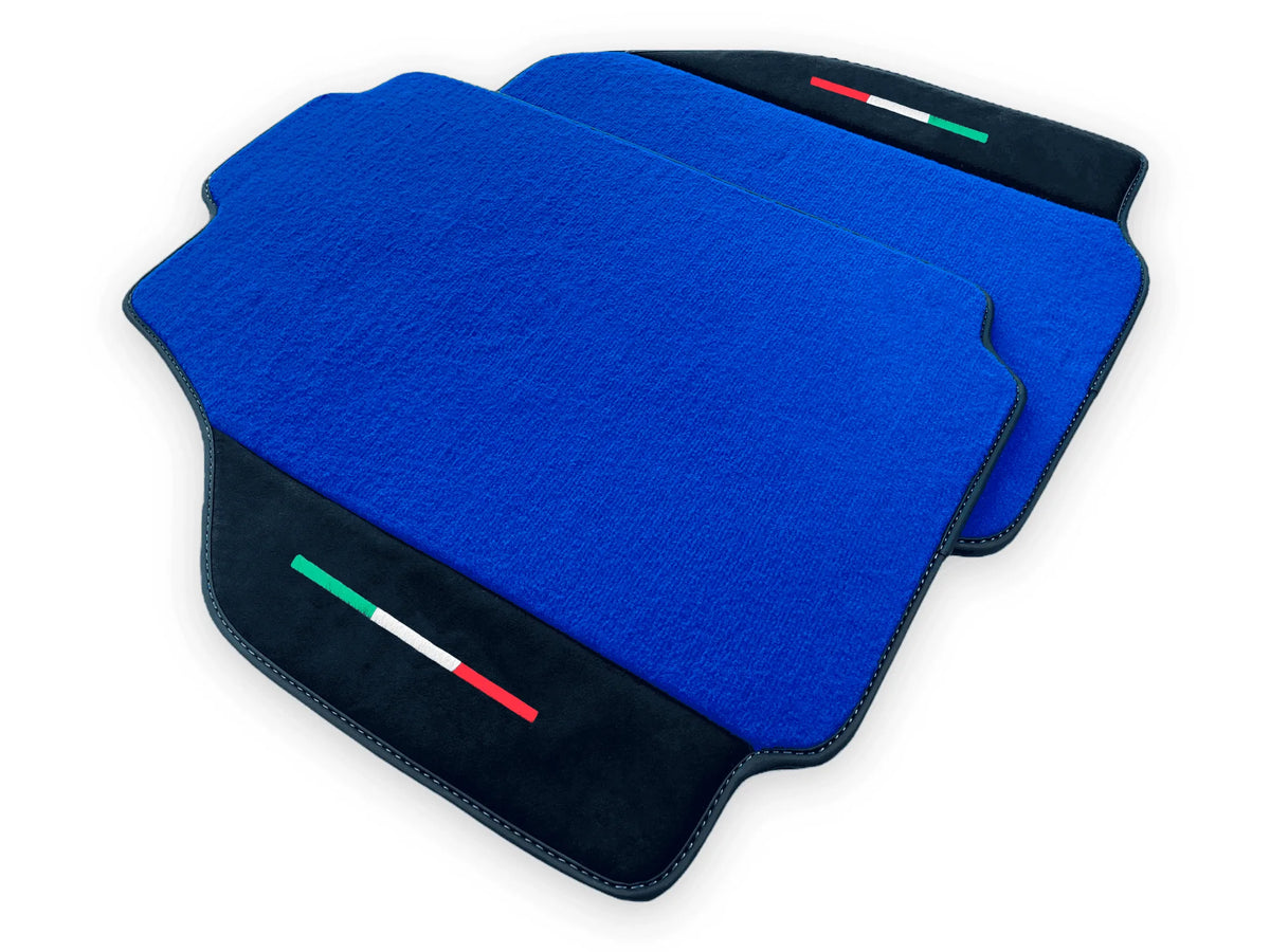 Blue Floor Mats For Ferrari 458 Speciale 2012-2015 Alcantara Leather