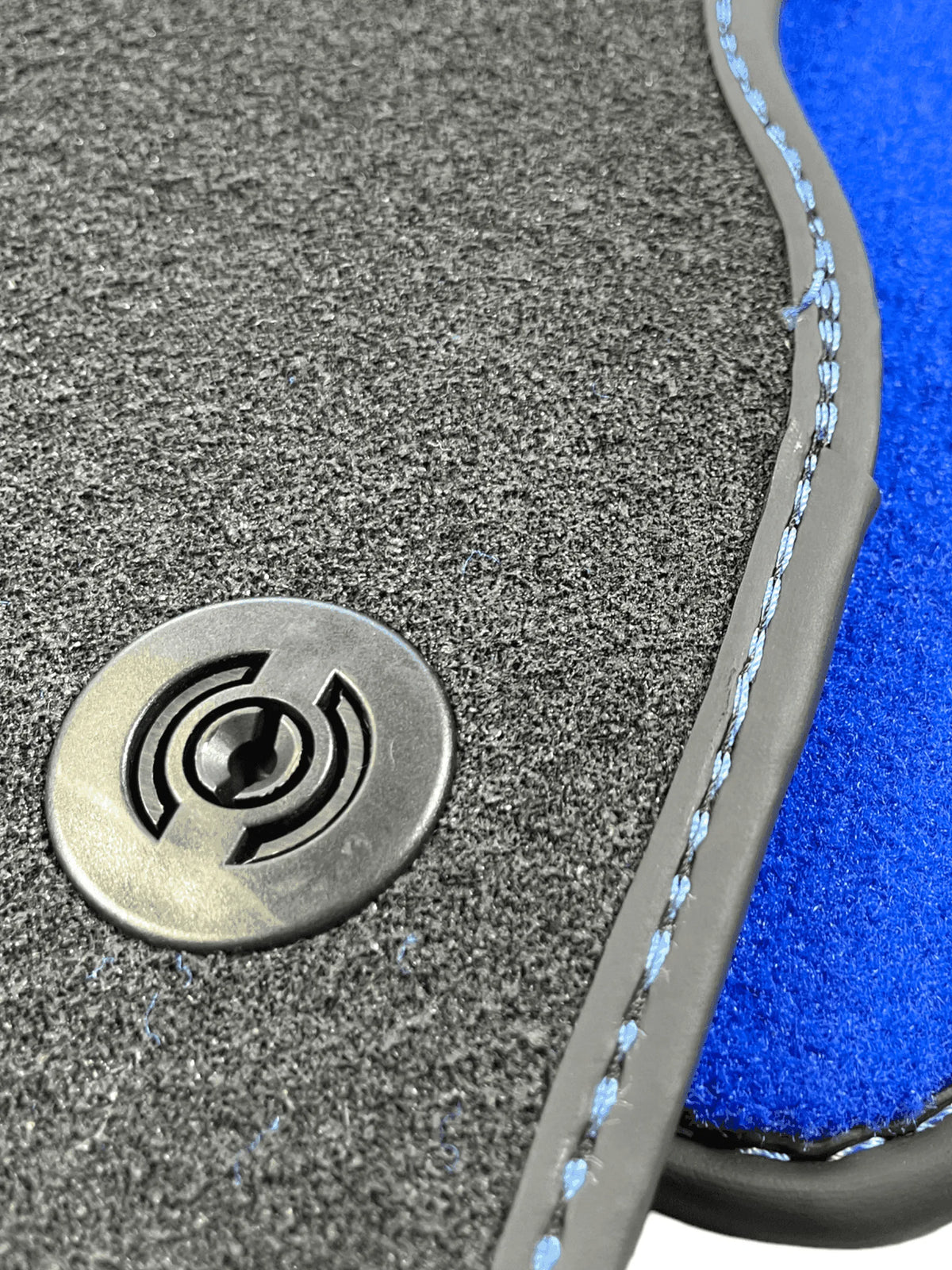 Blue Floor Mats For Ferrari 812 GTS (2019-2023) With Carbon Fiber Leather