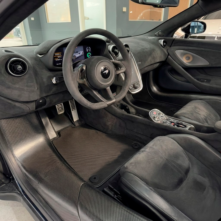 Alfombrillas de coche para McLaren 600LT (2018-2020) Juego de Alfombrillas A Medida Negras AutoWin
