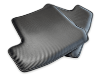 Carbon Fiber Floor Mats for Porsche Cayenne (2018-2023) Green Sewing - AutoWin