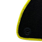 Carbon Fiber Leather Floor Mats For Ferrari California T (2015-2018) with Yellow Trim - AutoWin