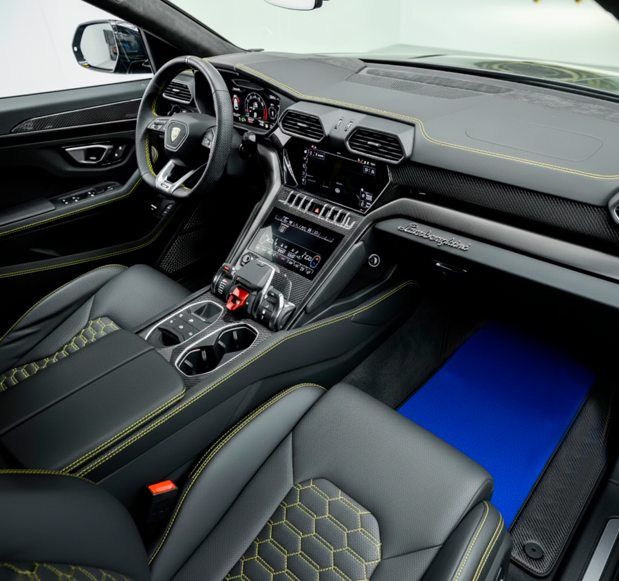 Tapis de voiture bleus Sur mesure pour Lamborghini Urus en