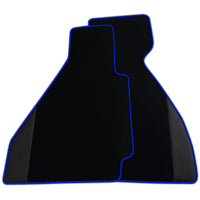 Custom Black Floor Mats for Ferrari 328 GTB (1985-1989) with Leather