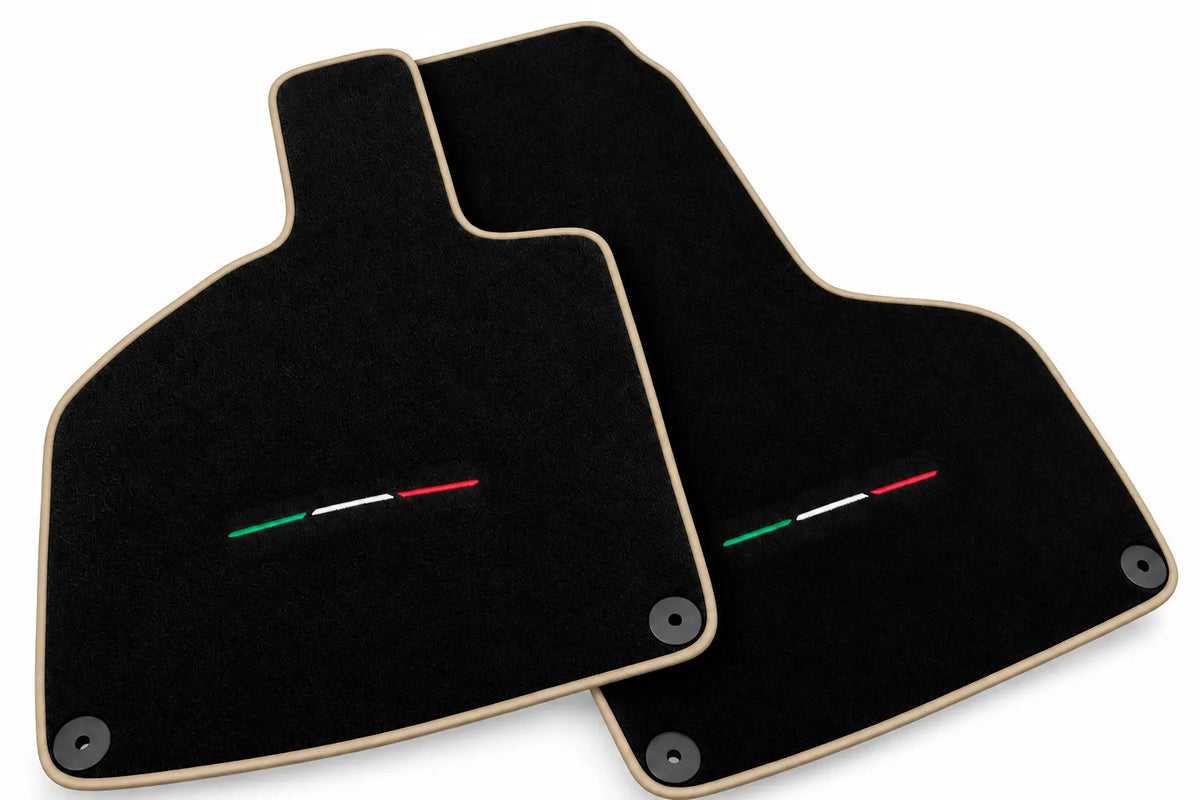 Custom Black Floor Mats for Lamborghini Huracan Sterrato (2023-2024) Beige trim