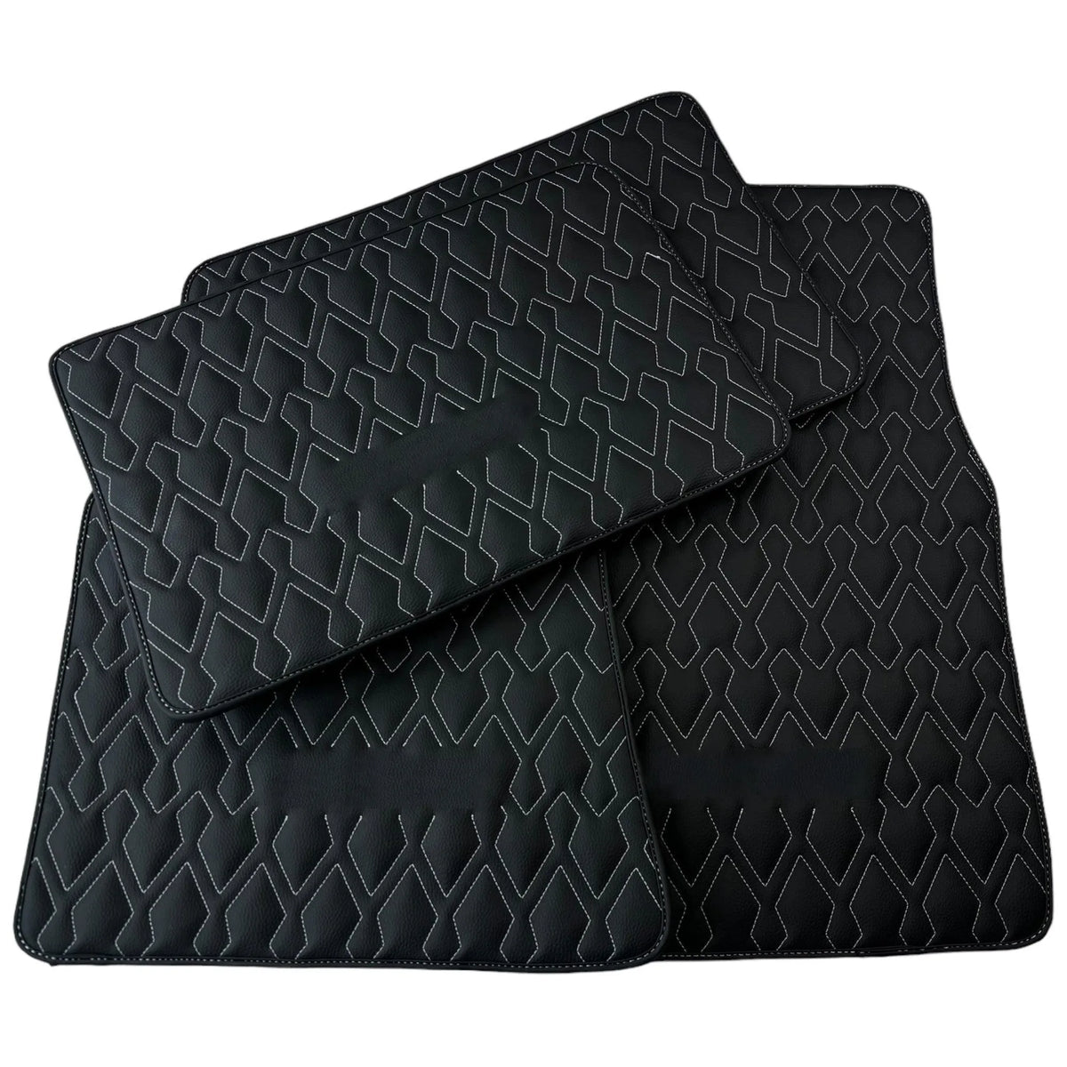 Custom Black Leather Floor Mats for Rolls-Royce Ghost Series II (2021-2024)