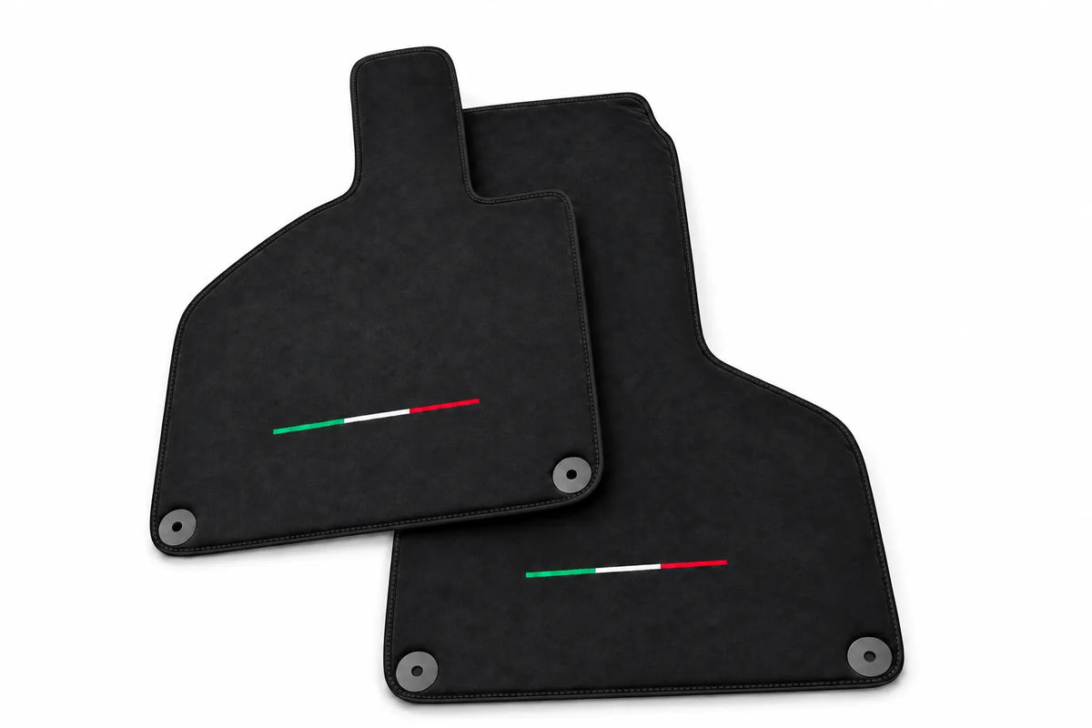 Custom Floor Mats for Lamborghini Huracan Alcantara Leather Black trim