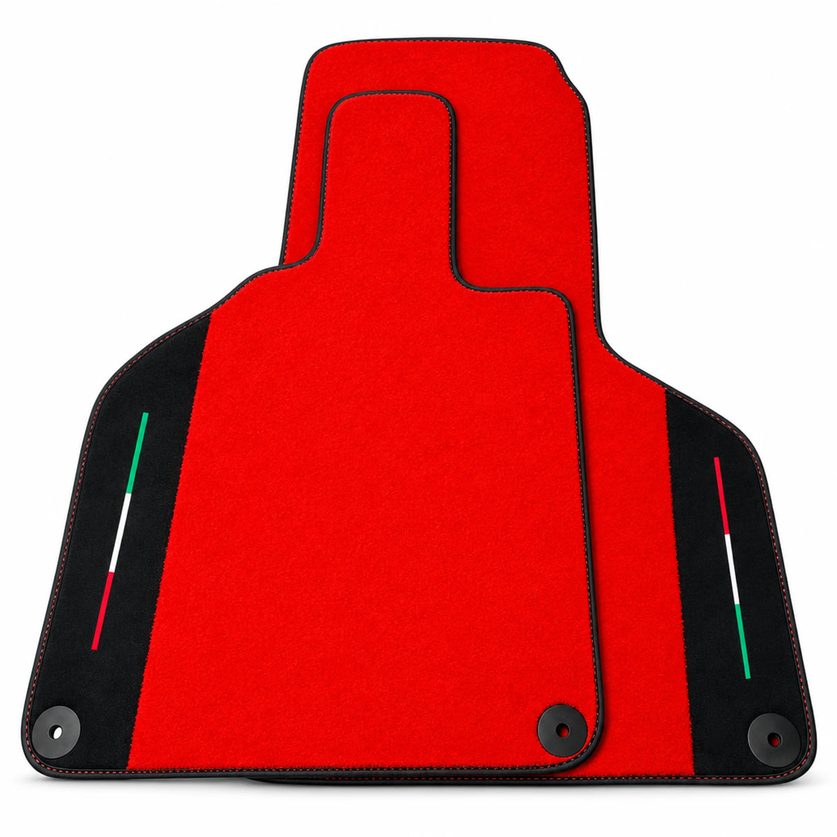 Custom Red Floor Mats for Lamborghini Huracan with Alcantara Leather