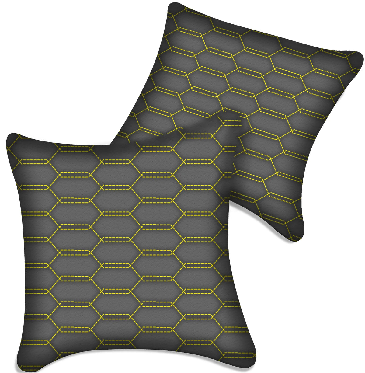Customizable Gray Leather Pillows Set of 2 for All Vehicles