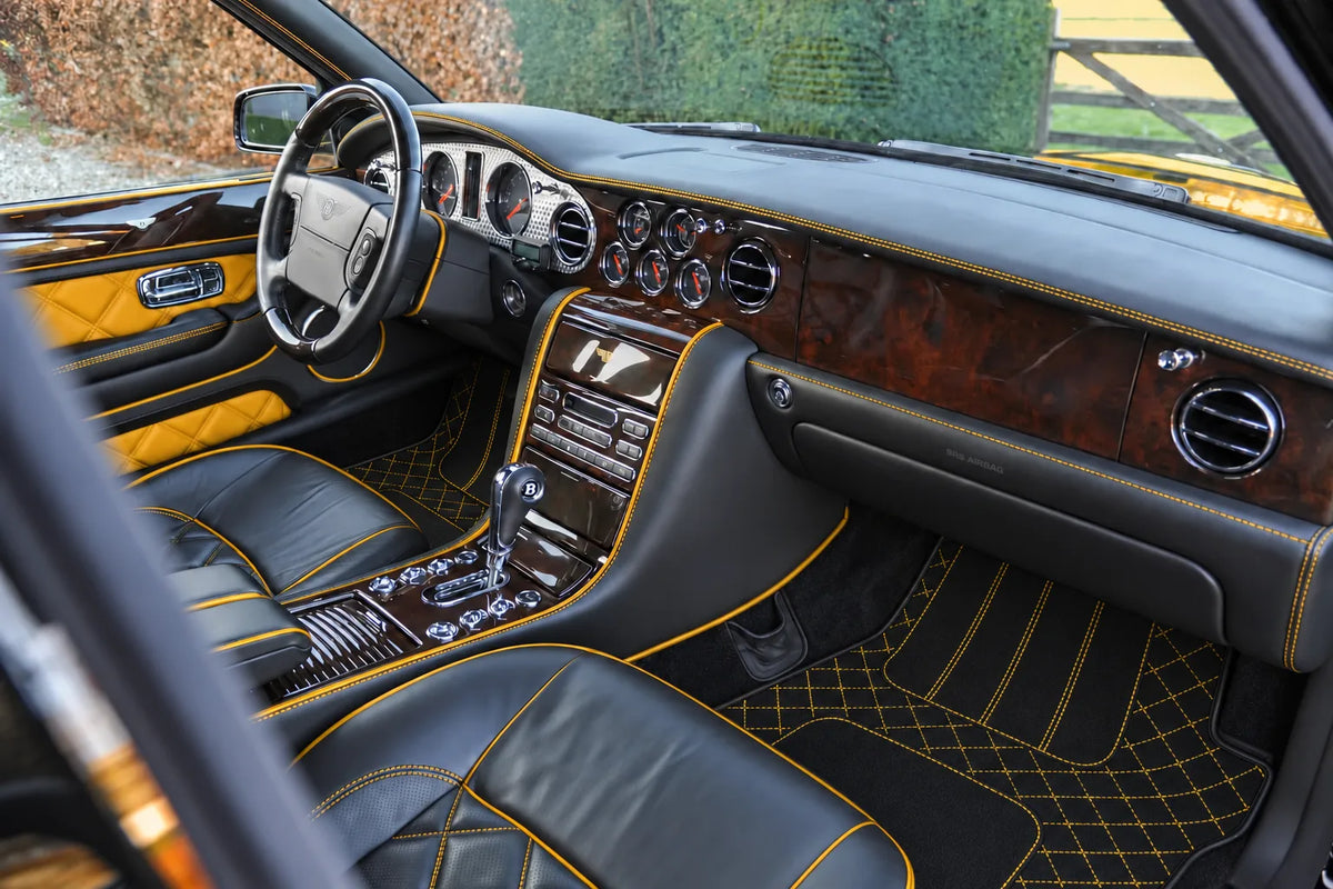 Customizable Leather Floor Mats with AW1 Pattern for Bentley Arnage T (1998-2009) inside the vehicle