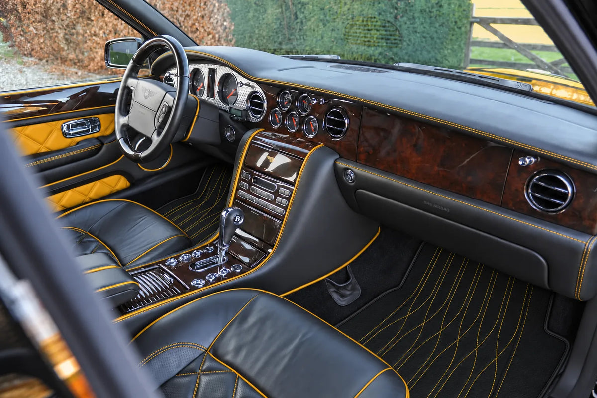 Customizable Leather Floor Mats with AW33 Pattern for Bentley Arnage T (1998-2009) inside the vehicle