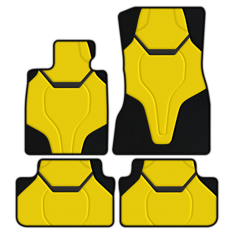 Premium anpassbare Lederfußmatten mit AW43 Muster für BMW X5 E53 (2000-2006) SUV