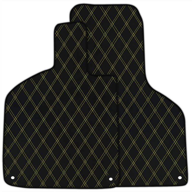Customizable Leather Floor Mats with Double Diamond Pattern for Lamborghini Huracan Perfomante (2017-2019)