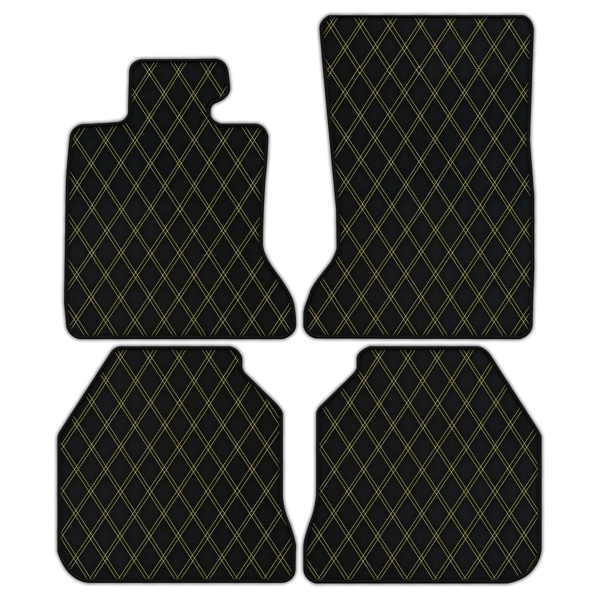 Customizable Leather Floor Mats with Double Diamond Pattern for Rolls Royce Ghost Series I (2010–2020)