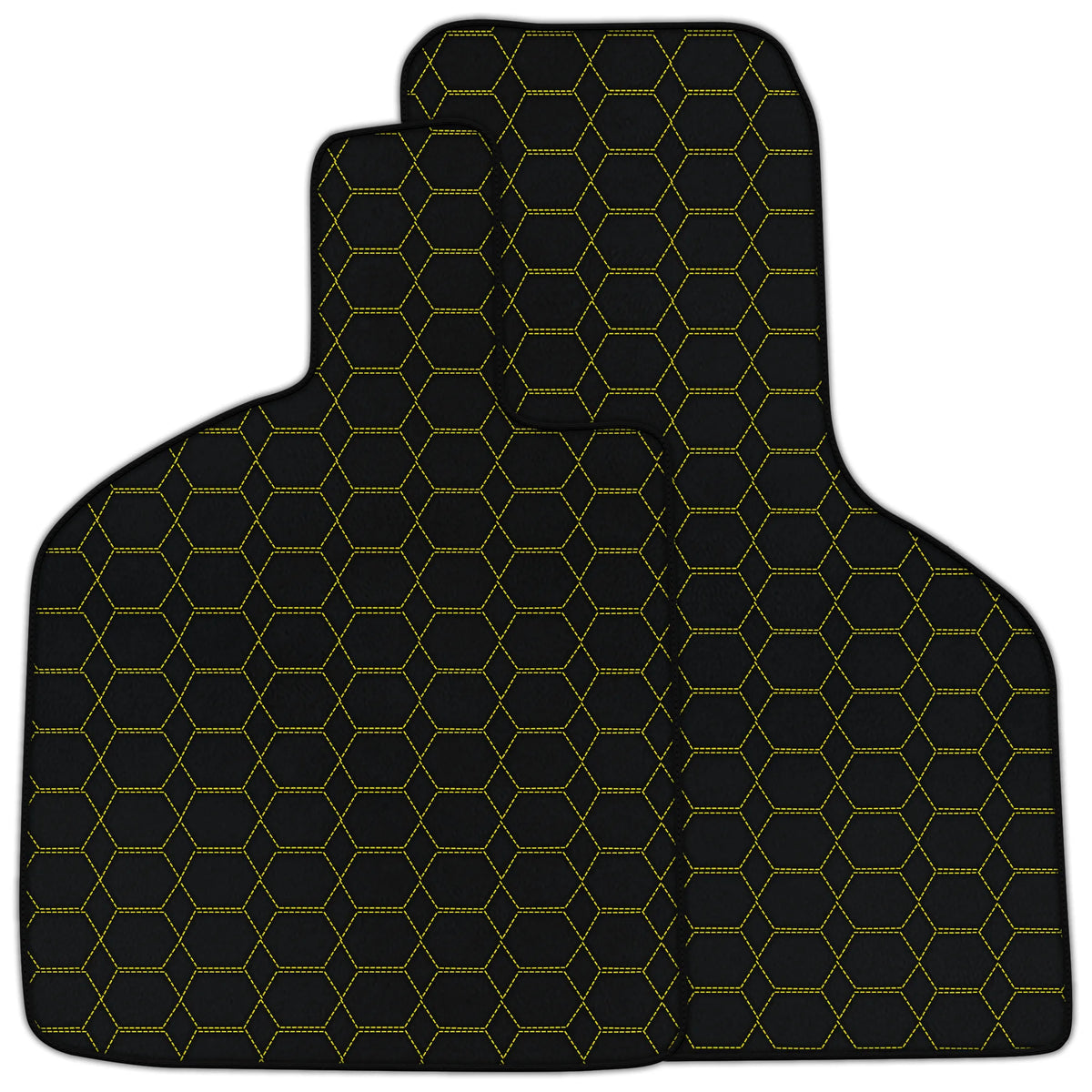 Customizable Leather Floor Mats with Hexagon Hex Pattern for Lamborghini Huracan STO (2021-2024)
