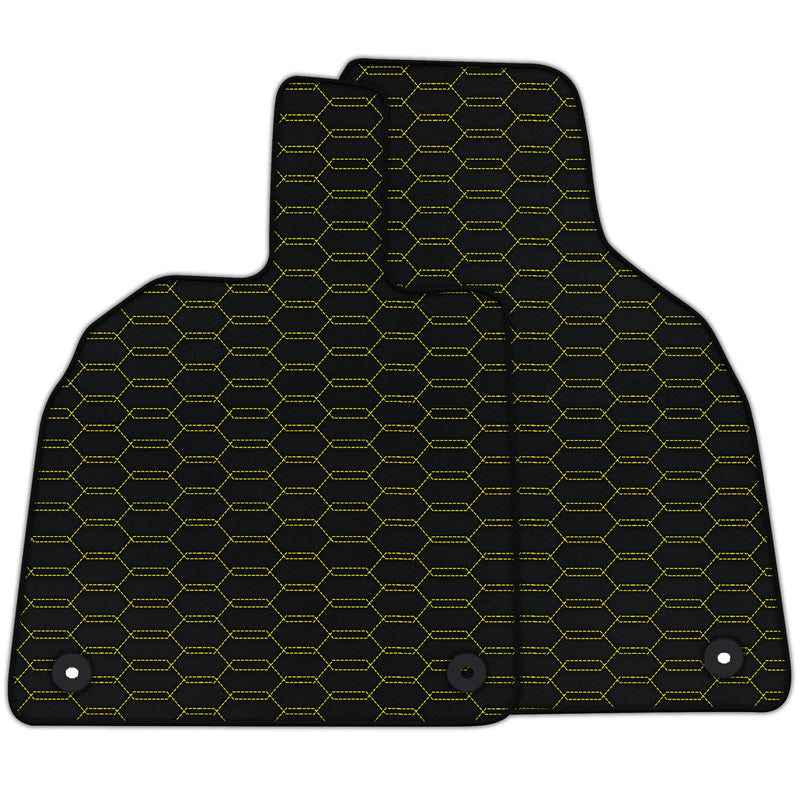 Alfombrillas de cuero personalizables con patrón hexagonal entrelazado para Lamborghini Aventador (2012-2022)