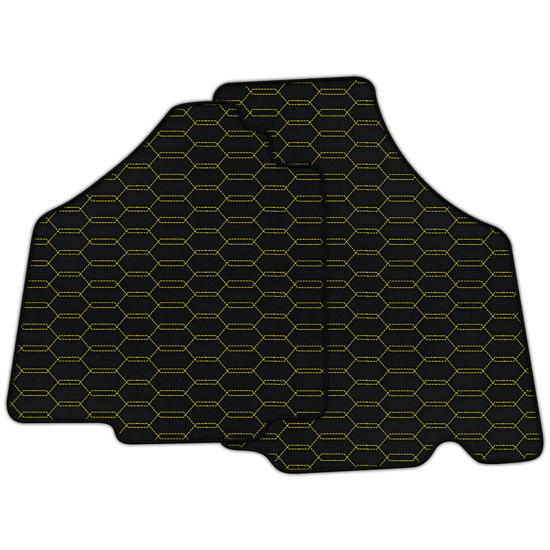 Tapis de sol en cuir sur mesure avec motif hexagonal