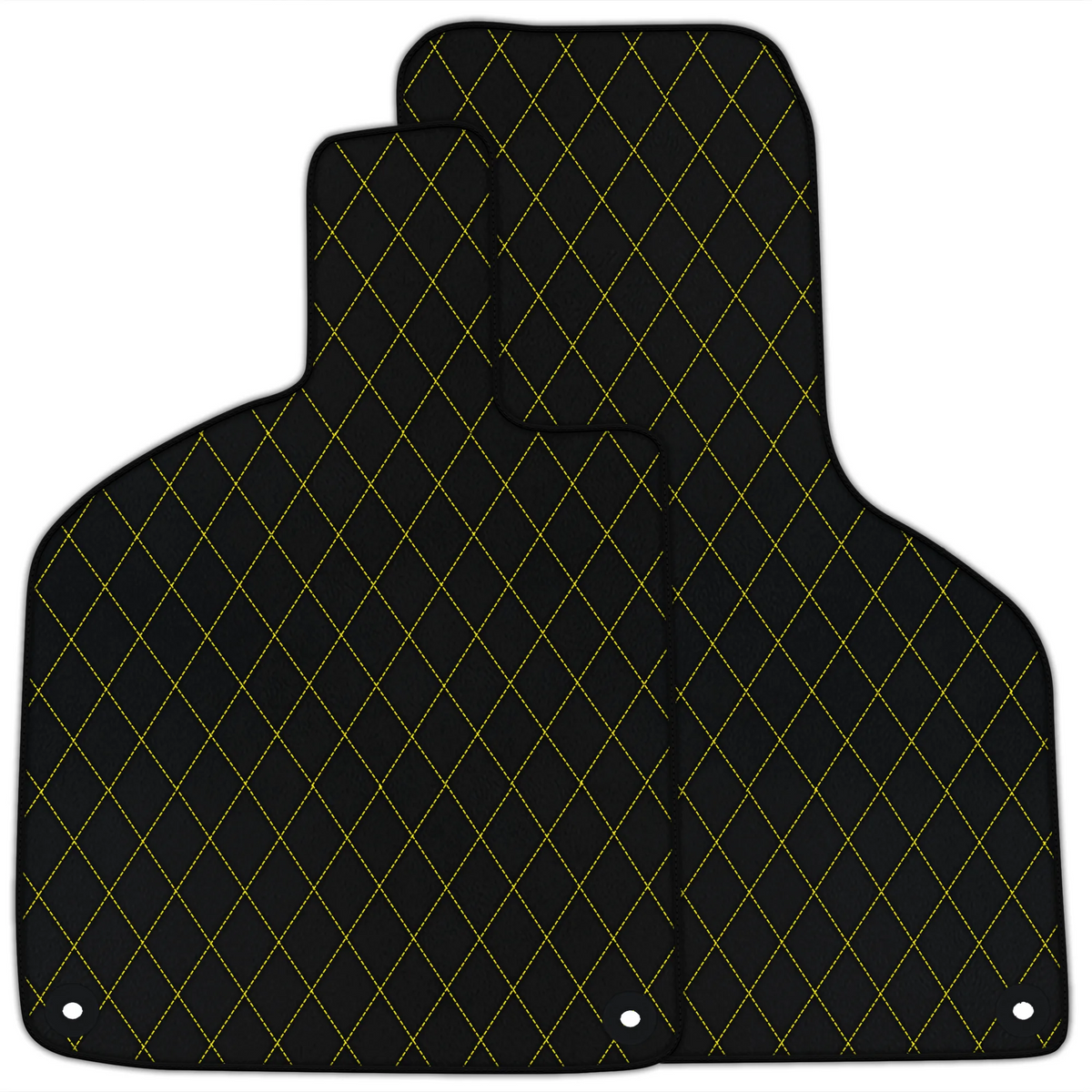 Customizable Leather Floor Mats with Single Diamond Pattern for Lamborghini Huracan EVO (2019-2024)