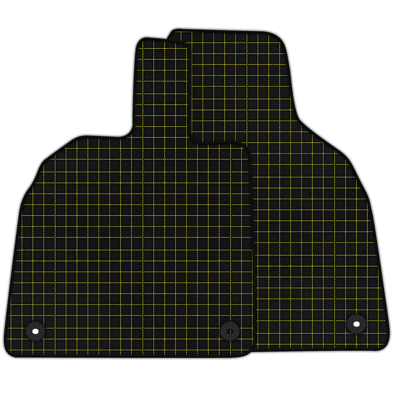 Customizable Leather Floor Mats with Square Pattern for Lamborghini Aventador (2012-2022)