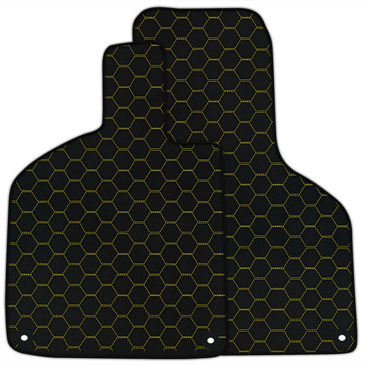 Customizable Leather Floor Mats with Symmetrical Hex Pattern for Lamborghini Huracan EVO (2019-2024)