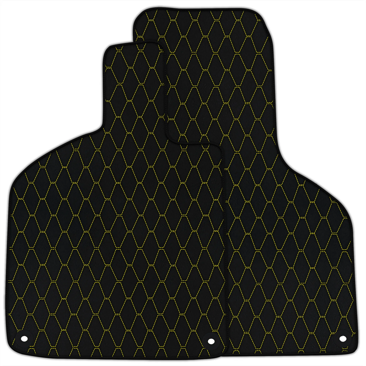 Customizable Leather Floor Mats with Vertical Hex Pattern for Lamborghini Huracan EVO (2019-2024)
