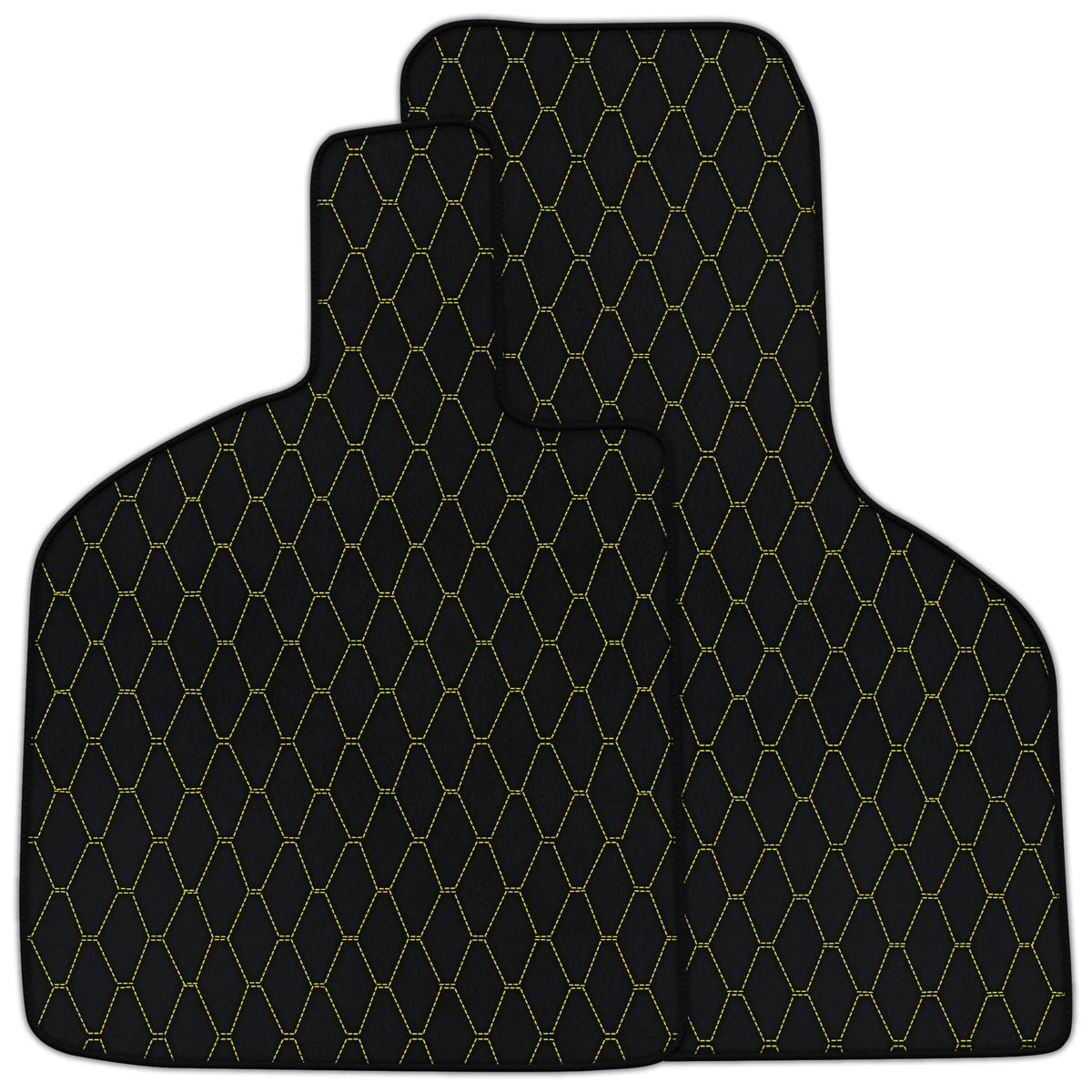 Customizable Leather Floor Mats with Vertical Hex Pattern for Lamborghini Huracan STO (2021-2024)