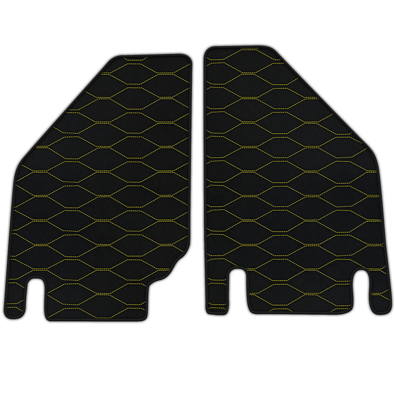 Alfombrillas de coche de cuero personalizables con patrón Viper Hex para Lamborghini Countach (1974–1990)