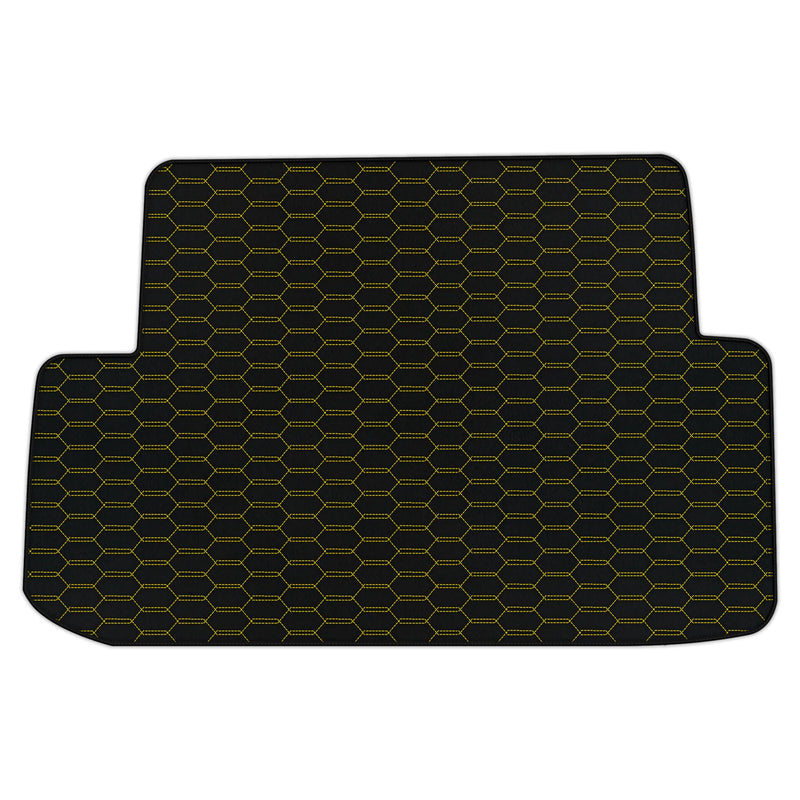 Tapis de coffre en cuir sur mesure avec motif de couture hexagonal entrelacé pour Ferrari California (2008-2014)