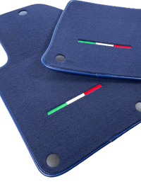 Dark Blue Floor Mats For Ferrari 612 Scaglietti 2005-2011 Italian Edition - AutoWin