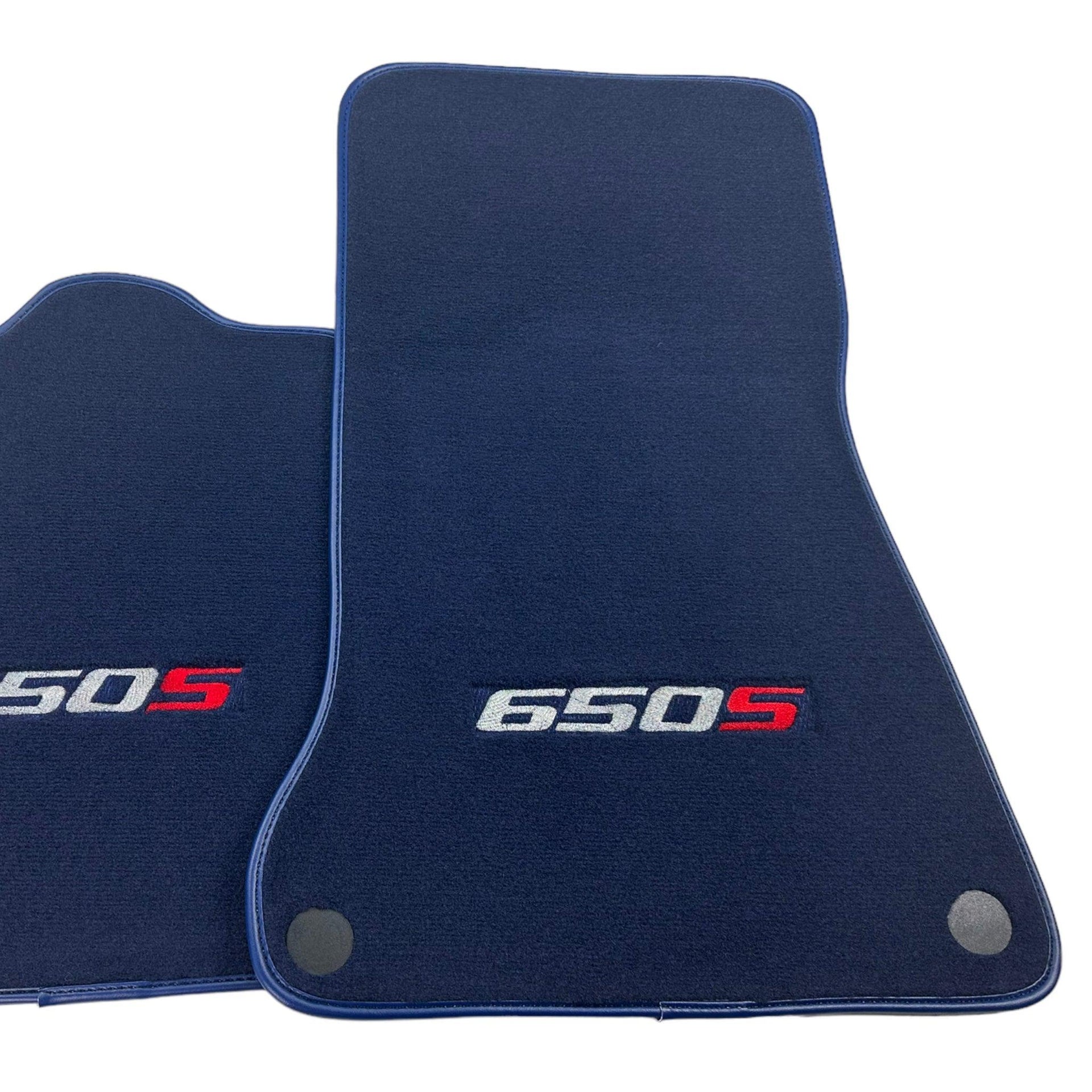 Dark Blue Floor Mats For McLaren 650S Tailored - AutoWin