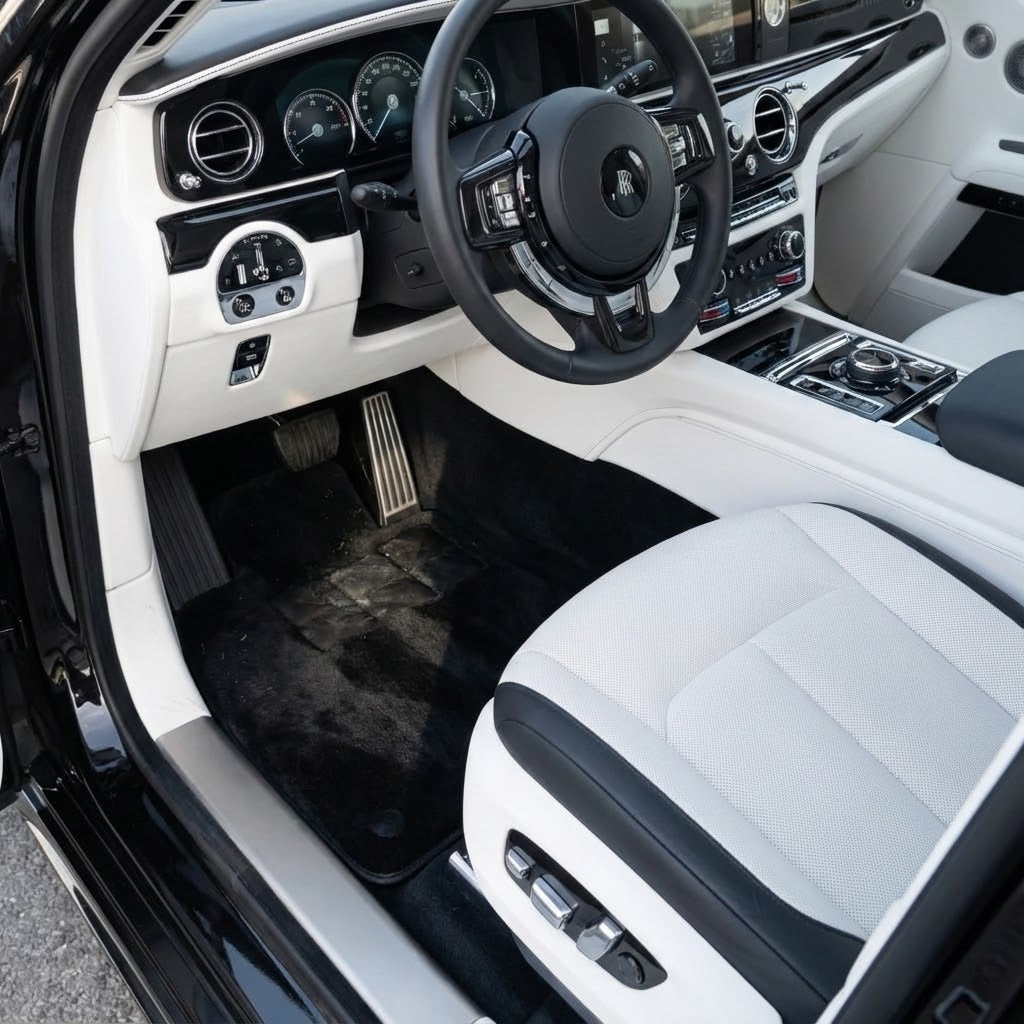 Dark Blue Sheepskin Floor Mats for Rolls-Royce Spectre (2023-2024)