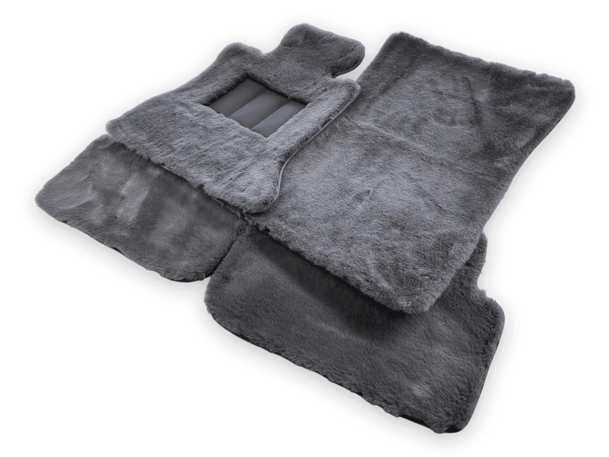 Dark Gray Sheepskin Floor Mats For Rolls Royce Ghost Series II (2021-2024) ER56 Design Brand