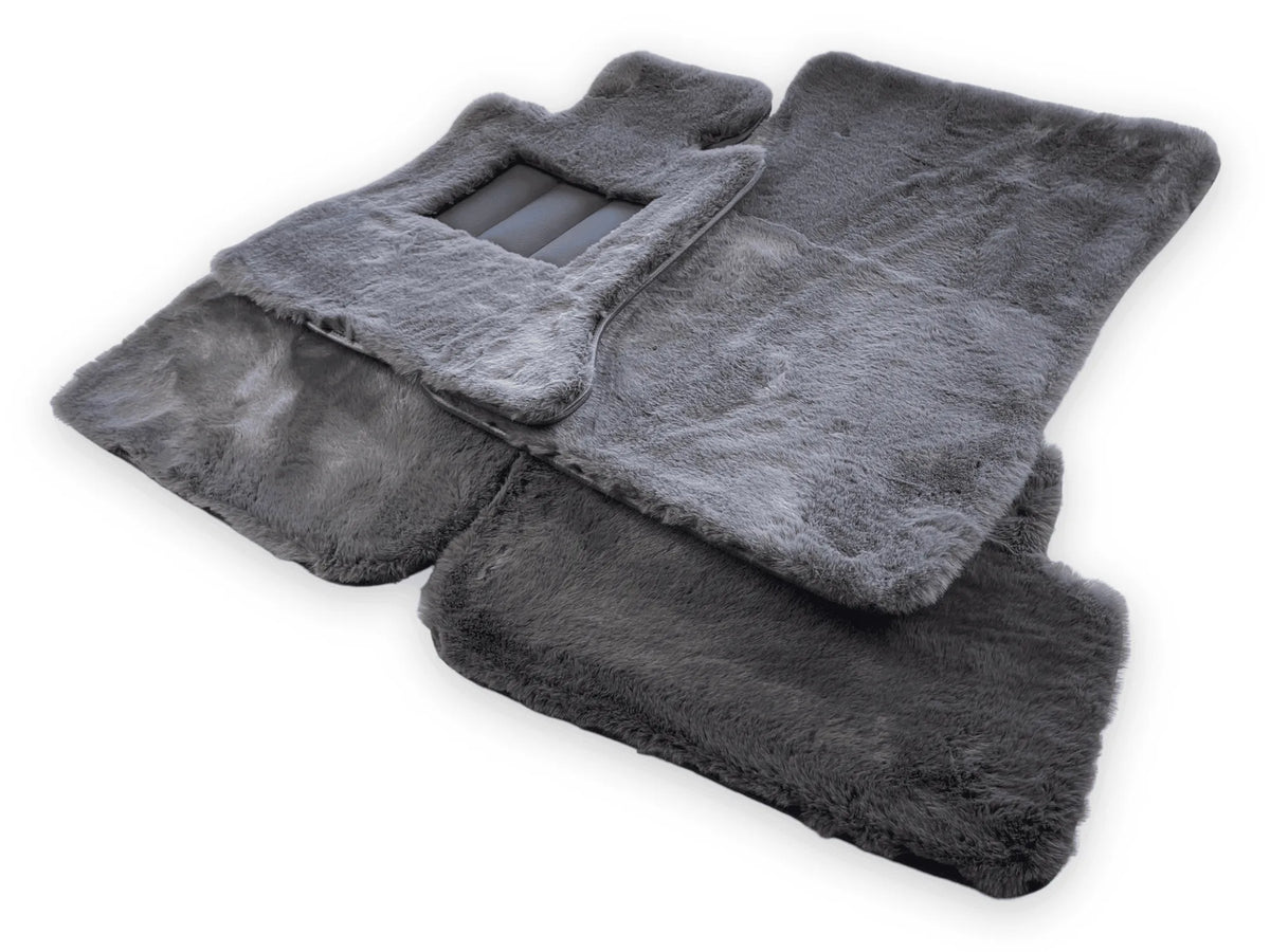 Dark Gray Sheepskin Floor Mats For Rolls Royce Ghost Series II (2021-2024) ER56 Design Brand
