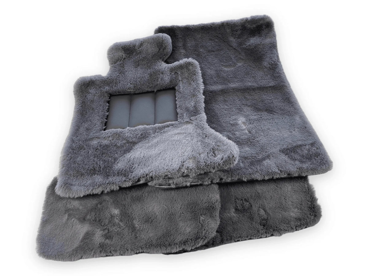 Dark Gray Sheepskin Floor Mats For Rolls Royce Phantom VIII (2017-2024) Er56 Design Brand