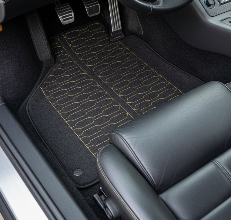 Tapis de voiture en cuir personnalisables avec motif Viper Hex pour Lamborghini Diablo (1990-2001) - AutoWin