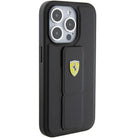 Ferrari Grip Stand Metal Logo Hardcase for iPhone 15 Pro 6.1" - AutoWin