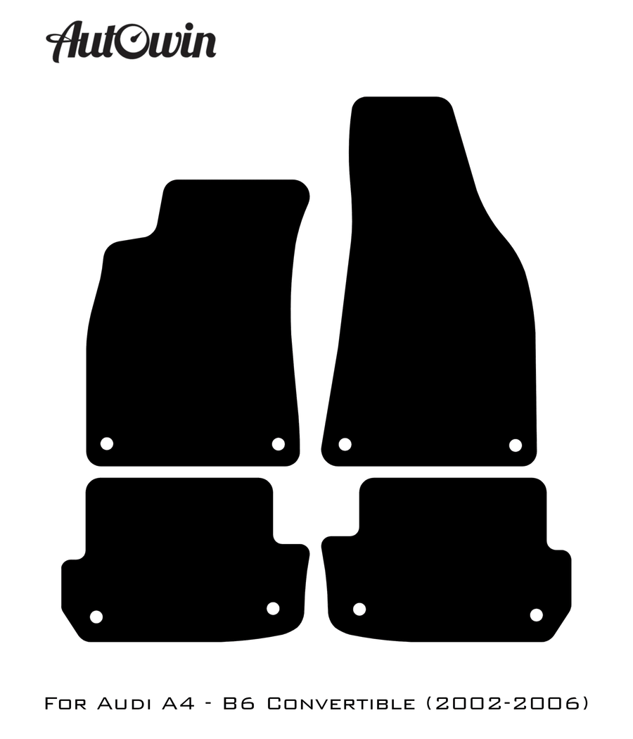 Floor Mats for Audi A4 - B6 Convertible (2002-2006) ER56 Design - AutoWin