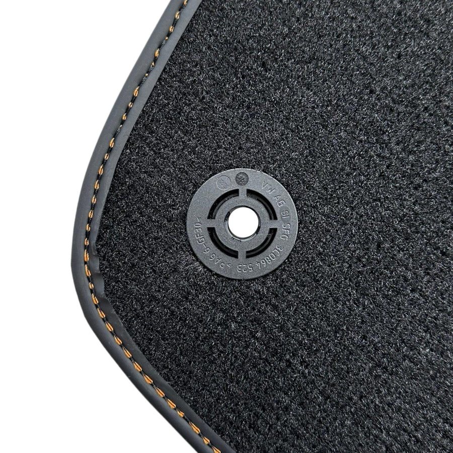 Floor Mats For Bentley Flying Spur (2019-2023) with Orange Alcantara Leather - AutoWin