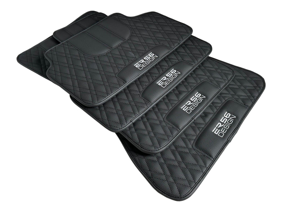 Floor Mats For BMW F74 Gran Coupe (2025-2026) Black Leather Er56 Design - AutoWin