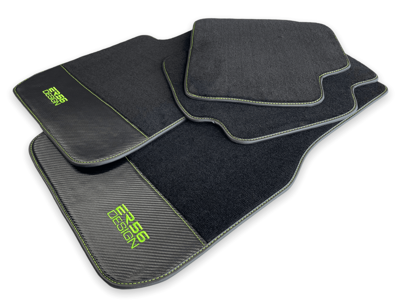 Floor Mats For BMW U06 (2022-2026) Carbon Leather Er56 Design - AutoWin